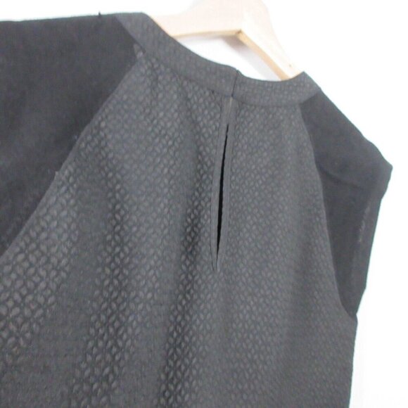 Club Monaco Womens Sleeveless Top Black Wool Textured Luxury Blouse S 112 - Picture 7 of 12